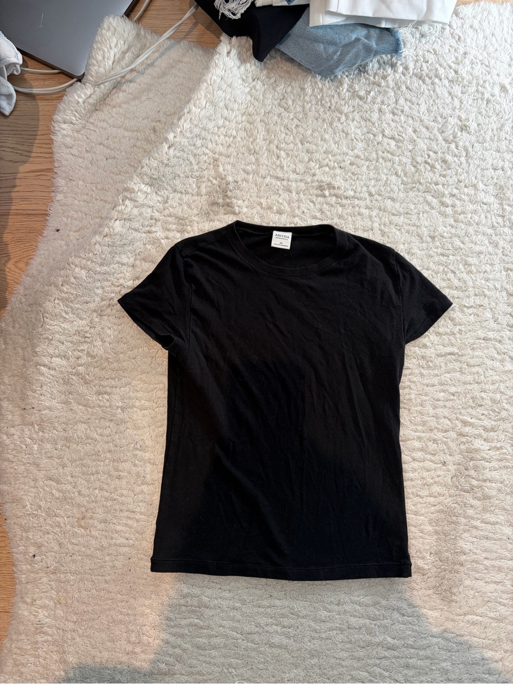 Classic Black and White Homestretch Smooth Crewneck Women's Tee